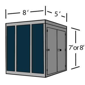 8' x 5' x 7' or 8' portable storage containers