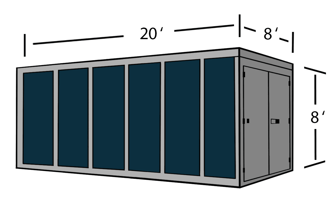 Storage Commercial 1 20' x 8' x 8' portable storage containers